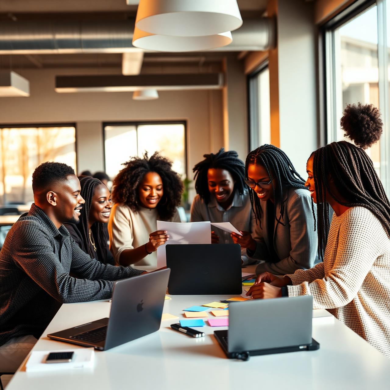 Black entrepreneurs collaborating in the Launch Lab